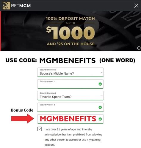 bet mgm online casino bonus code
